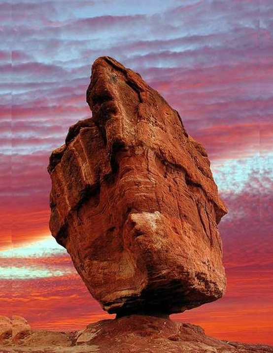 Photo:  Balanced Rock in the Garden of the Gods, Colorado Springs, Colorado 